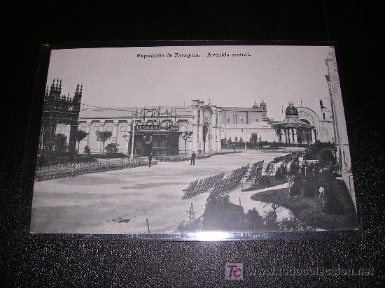 Postales: EXPOSICION DE ZARAGOZA,  AVENIDA CENTRAL - Foto 1