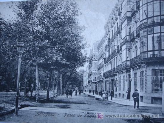 Postales: ZARAGOZA,PASEO SAGASTA - Foto 1