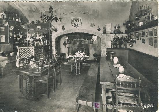 Cartoline: BENASQUE-LUCHON. HOSPICE DE FRANCE. EL COMEDOR.