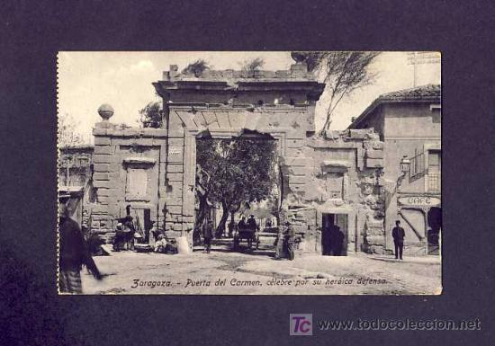 Postales: Postal de ZARAGOZA: Puerta del Carmen (animada) - Foto 1