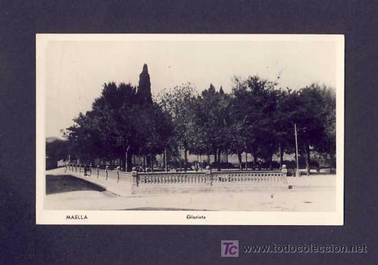 Postales: Postal de MAELLA (Zaragoza): Glorieta - Foto 1
