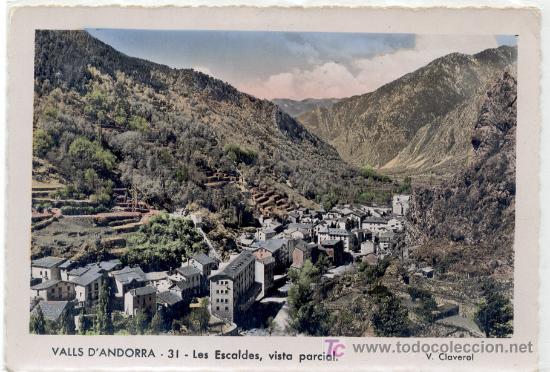 Postales: ANDORRA LES ESCALDES CLAVEROL - Foto 1