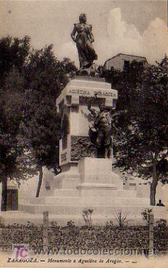 Postales: ZARAGOZA. MONUMENTO A AGUSTINA DE ARAG&Oacute;N. - Foto 1