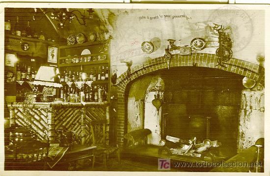 Postales: BENASQUE-LUCHON. L'HOSPICE DE FRANCE. VISTA DEL COMEDOR.