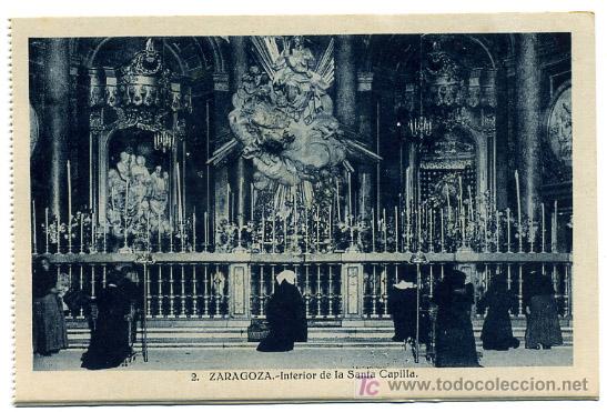 Postales: ZARAGOZA, INTERIOR DE LA SANTA CAPILLA,             P19959 - Foto 1
