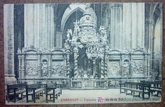 Postales: ZARAGOZA - TRASCORO Y CRISTO DE LA SEO - Foto 1