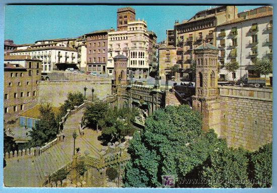 Postales: ESCALINATAS Y MONUMENTO A LOS AMANTES. TERUEL - Foto 1