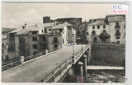 Postales: (PS-4713)POSTAL DE MORA DE RUBIELOS(TERUEL)-PUENTE NUEVO Y C.HISPANO