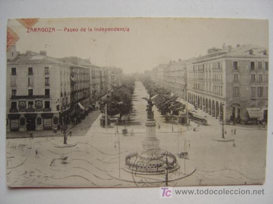 Postales: ZARAGOZA, PASEO DE LA INDEPENDENCIA - Foto 1