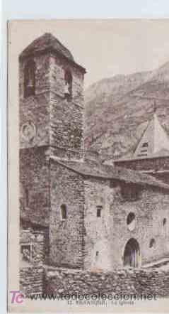 Postales: POSTAL DE BENASQUE N&ordm;12, LA IGLESIA, CIRCULADA - Foto 1