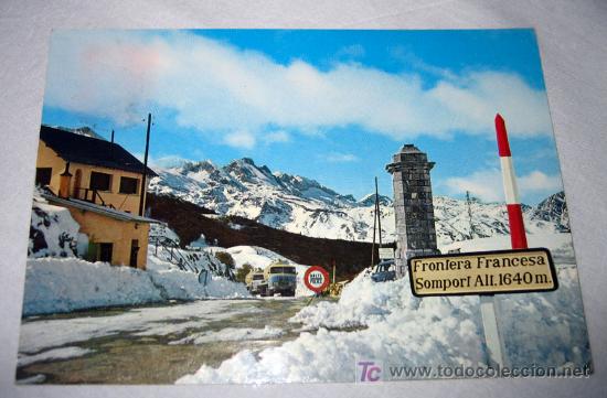 Postales: ANTIGUA Y BONITA POSTAL DEL PIRINEO ARAGONES CANDANCHU PUERTO DEL SOMPORT - CIRCULADA - A&Ntilde;O 1967 -