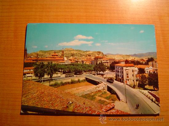 Postais: POSTAL CALATAYUD PUENTE SOBRE EL RIO JALON Y SIN CIRCULAR