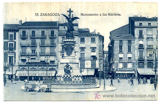 Postales: ZARAGOZA, MONUMENTO A LOS MARTIRES,          P22326 - Foto 1