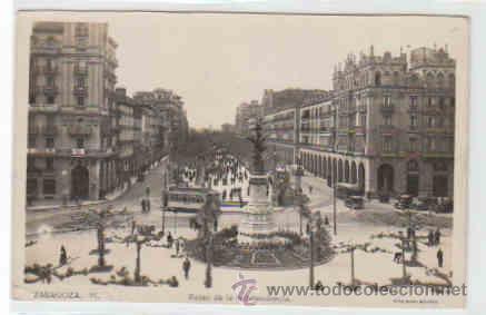 Postales: POSTAL DE ZARAGOZA, PASEO DE LA INDEPENDENCIA - Foto 1