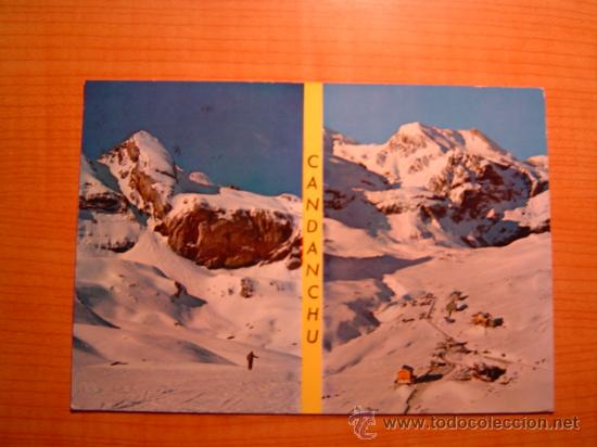 Postales: POSTAL CANFRANC CANDANCHU LA ZAPATILLA VISTA GENERAL DE CANDANCHU SIN CIRCULAR