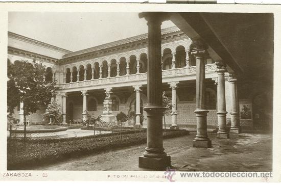 Postales: ZARAGOZA. PATIO DEL PALACIO DE MUSEOS. - Foto 1