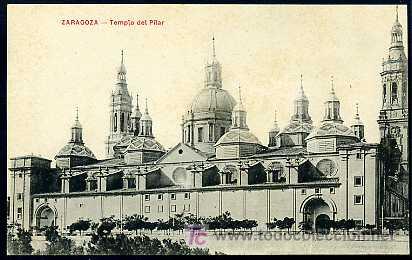 Postales: ZARAGOZA : Templo del Pilar - Foto 1