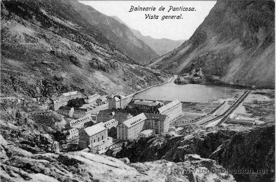 Postales: POSTAL BALNEARIO DE PANTICOSA VISTA GENERAL