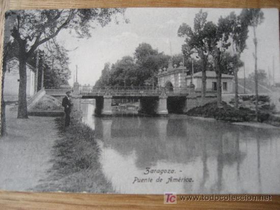 Postales: Zaragoza. Puente de Am&eacute;rica. - Foto 1