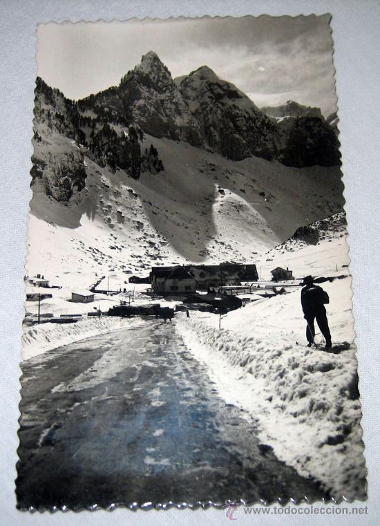 Postales: ANTIGUA POSTAL DE CANFRANC  - CANDANCHU - RIO SETA Y PICO DEL AGUILA - EDICIONES SICILIA - ESCRITA