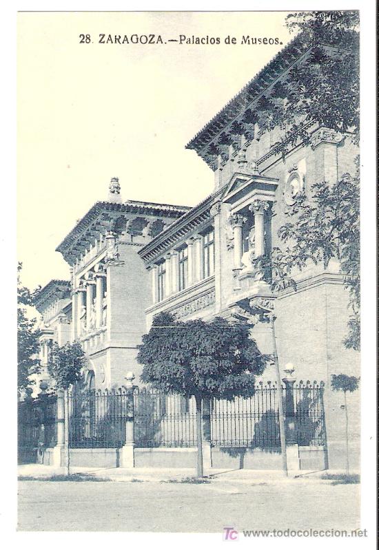 Postales: TARJETA POSTAL DE ZARAGOZA. N&ordm; 28. PALACIO DE MUSEOS. - Foto 1