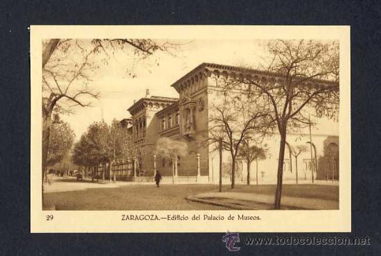 Postales: Postal de ZARAGOZA: Edificio del Palacio de Museos (Ed.Mesas num.29) - Foto 1
