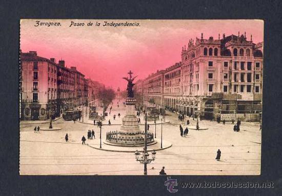 Postales: Postal de ZARAGOZA: Paseo de la Independencia - Foto 1