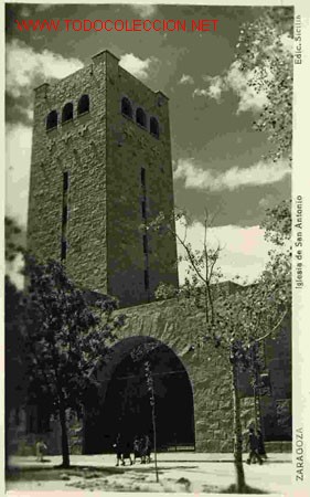 Postales: ZARAGOZA, IGLESIA DE SAN ANTONIO - Foto 1