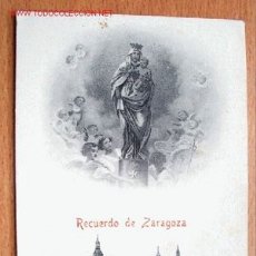 Postales: POSTAL RECUERDO DE ZARAGOZA SIN CIRCULAR, MUY ANTIGUA. Lote 23197957