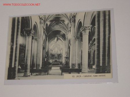 Postales: n&ordm;10 Jaca Catedral, nave central. - Foto 1