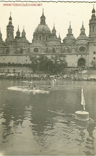Postales: ZARAGOZA. REGATAS EN EL RIO EBRO. - Foto 1