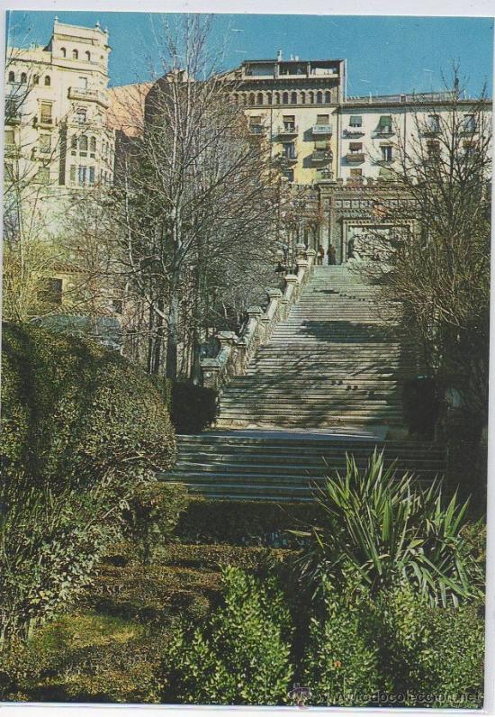 Postales: TARJETA POSTAL ESCALINATA ESTACION TERUEL - Foto 1