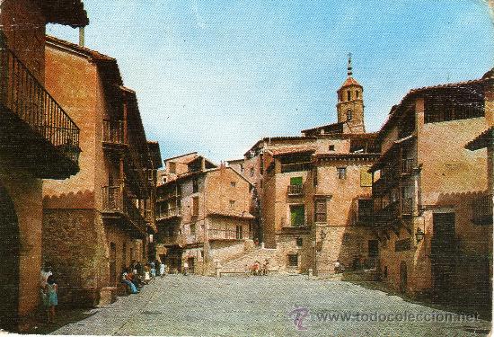 Postales: ALBARRACIN,TERUEL-PLAZA DEL GENERALISIMO - Foto 1