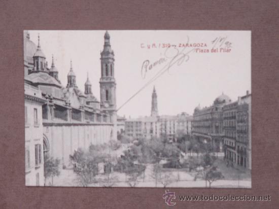 Postales: ZARAGOZA Plaza del Pilar - Foto 1
