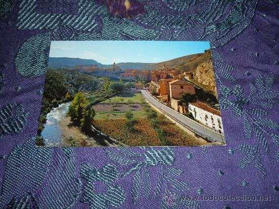 Postales: albarracin vista panoramica y rio guadalaviar,ediciones sicilia-zaragoza
