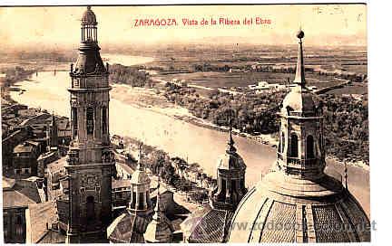 Postales: POSTAL DE ZARAGOZA VISTA DE LA RIBERA DEL EBRO - Foto 1