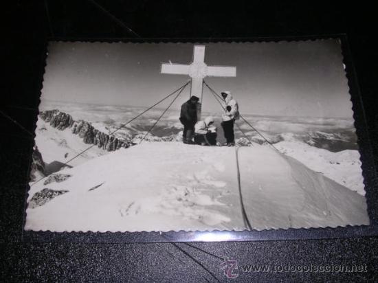 Postales: BENASQUE 92 CRUZ Y CUMBRE DEL ANETO - Foto 1