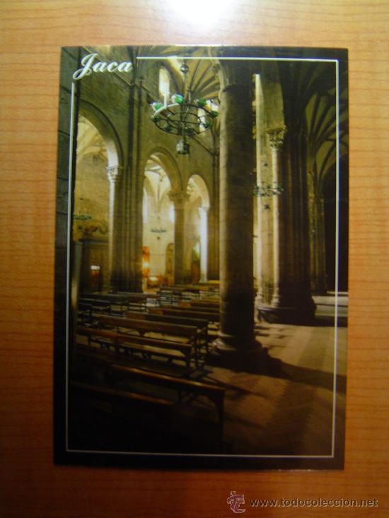 Postales: POSTAL JACA (HUESCA) INTERIOR DE LA CATEDRAL SIN CIRCULAR - Foto 1