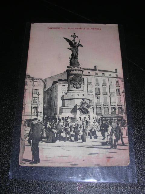 Postales: ZARAGOZA - MONUMENTO A LOS MARTIRES - Foto 1