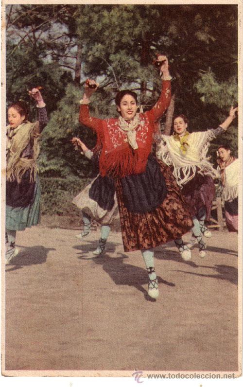 Postais: N&ordm; 1791 POSTAL ARAGON BAILES Y TRAJES ESPA&Ntilde;OLES BAILANDO LA JOTA