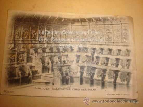 Postales: ANTIGUA POSTAL DE ZARAGOZA, HACIA 1900 - Foto 1