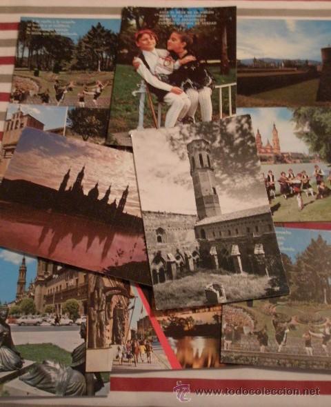 Postales: 10 postales de Arag&oacute;n, una escrita y circulada