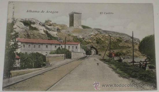 Postcards: ANTIGUA POSTAL COLOREADA DE ALHAMA DE ARAGON - EL CASTILLO -  ED. V.P. PARIS - NO CIRCULADA.