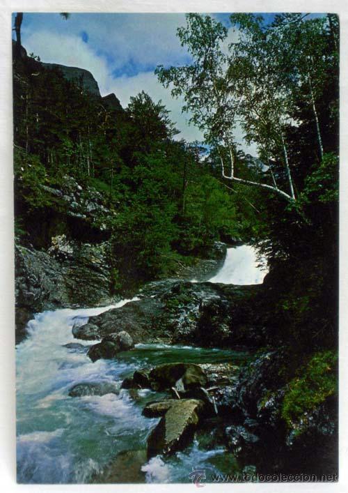 Postales: Postal Parque Nacional de Ordesa Pirineo aragon&eacute;s Cascada Tomborrotera r&iacute;o Arazas Ed Sicilia escrita