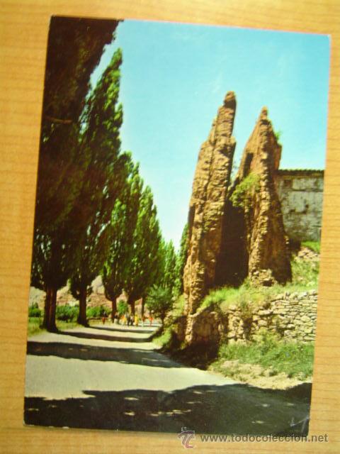 Postales: POSTAL ALCALA DE LA PE&Ntilde;A (TERUEL)PE&Ntilde;A HENDIDA  CIRCULADA
