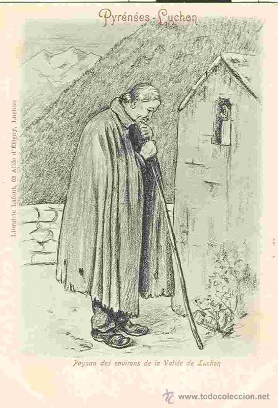 Postales: BENASQUE-LUCHON. CAMPESINO DE LA ZONA DE LUCHON. HACIA 1900.