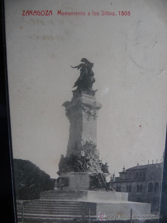 Postales: ZARAGOZA - Monumento a los Sitios 1808 - Foto 1