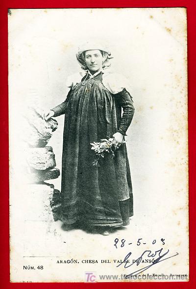 Postales: ARAGON, CHESA DEL VALLE DE ANSO, ESCOLA,    P40125