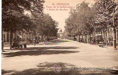 Postales: POSTAL ZARAGOZA PASEO DE LA INDEPENDENCIA - Foto 1