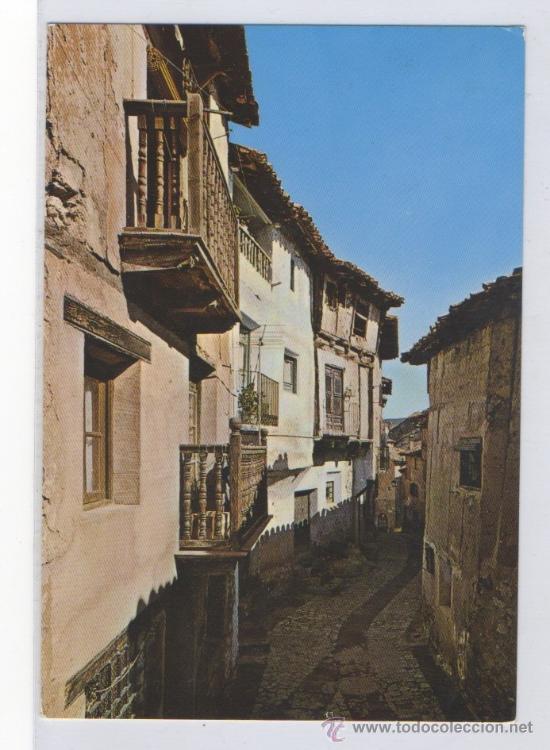 Postales: TARJETA POSTAL DE ALBARRACIN MONUMENTO NACIONAL CALLE DEL CHORRO Y BALCONES TIPICOS TERUEL